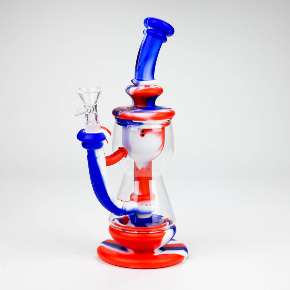 9.8" Silicone+Glass Water Pipes-Assorted_1