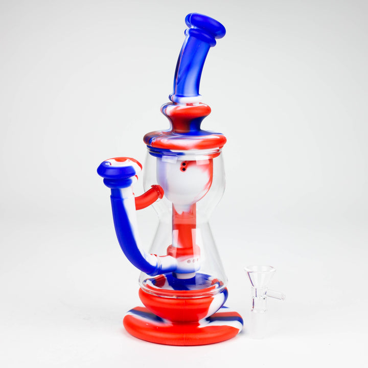 9.8" Silicone+Glass Water Pipes-Assorted_7