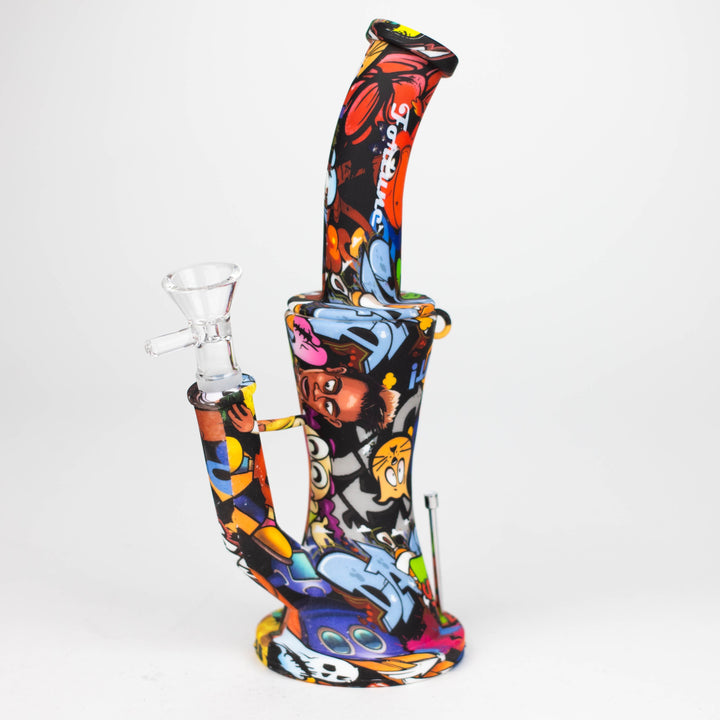 Fortune 8.5" Hydrographic Silicone Water Pipes-Assorted_1