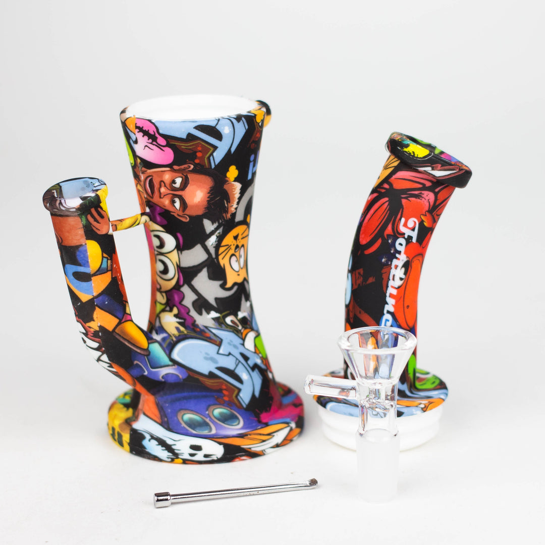 Fortune 8.5" Hydrographic Silicone Water Pipes-Assorted_7