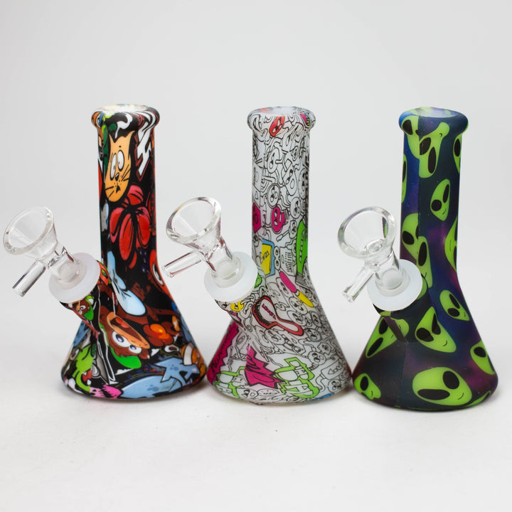 Fortune 5" Hydrographic Silicone Water Pipes-Assorted_0