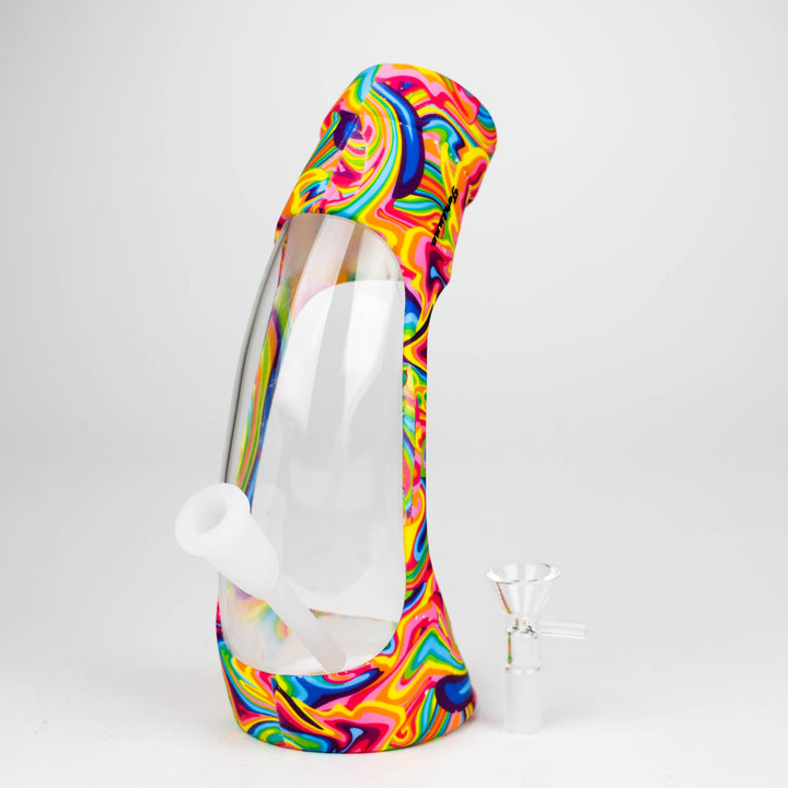 Fortune 9" Hydrographic Silicone and Glass Water Pipes-Assorted_6