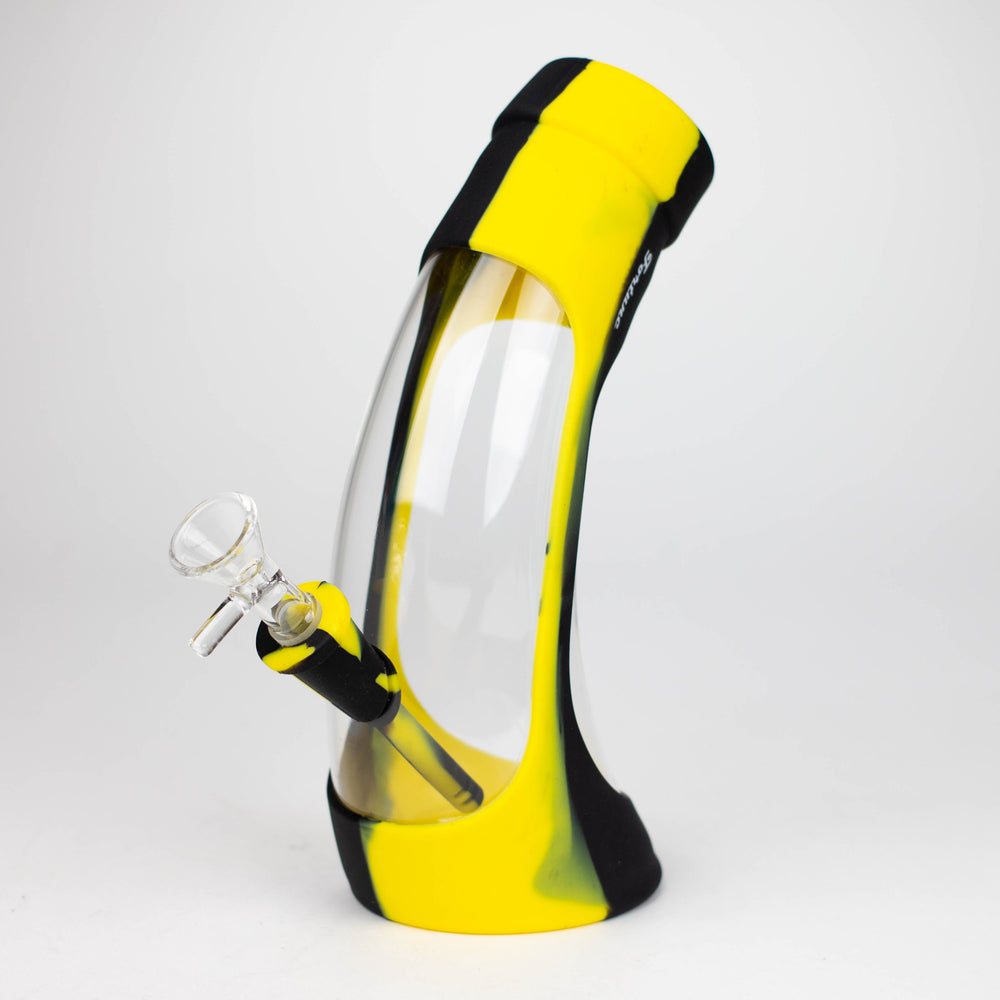 Fortune 9" Silicone and Glass Water Pipes-Assorted_1