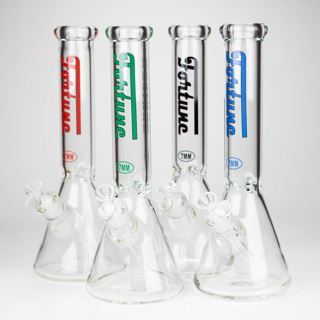 Fortune 14" 7mm Beaker Glass Water Pipes_0