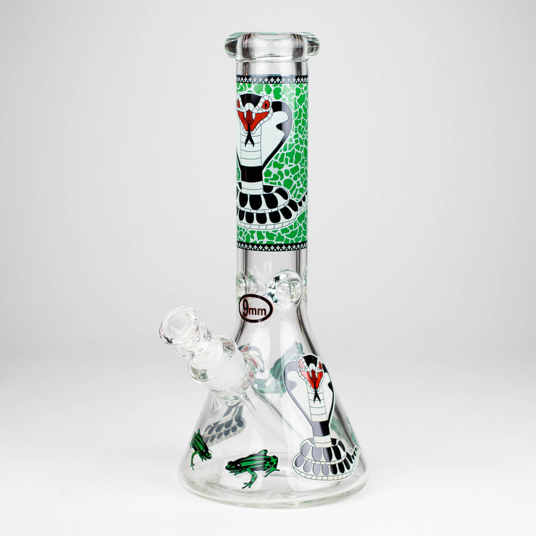 Fortune 12" 9mm Snake Glow in the dark Beaker Water Pipes_13