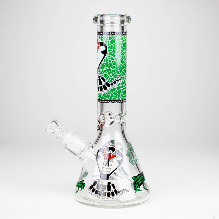 Fortune 12" 9mm Snake Glow in the dark Beaker Water Pipes_14