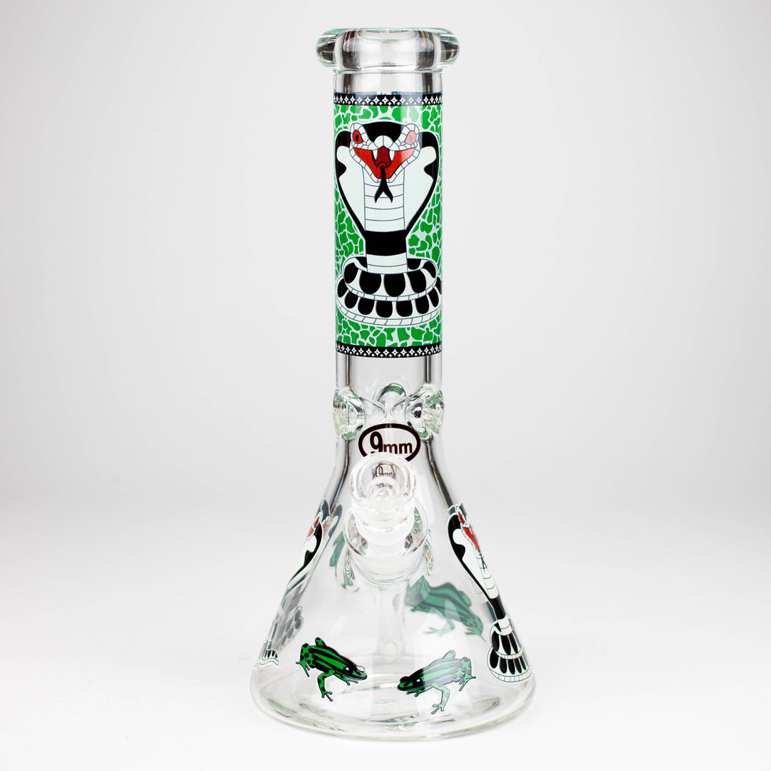 Fortune 12" 9mm Snake Glow in the dark Beaker Water Pipes_1