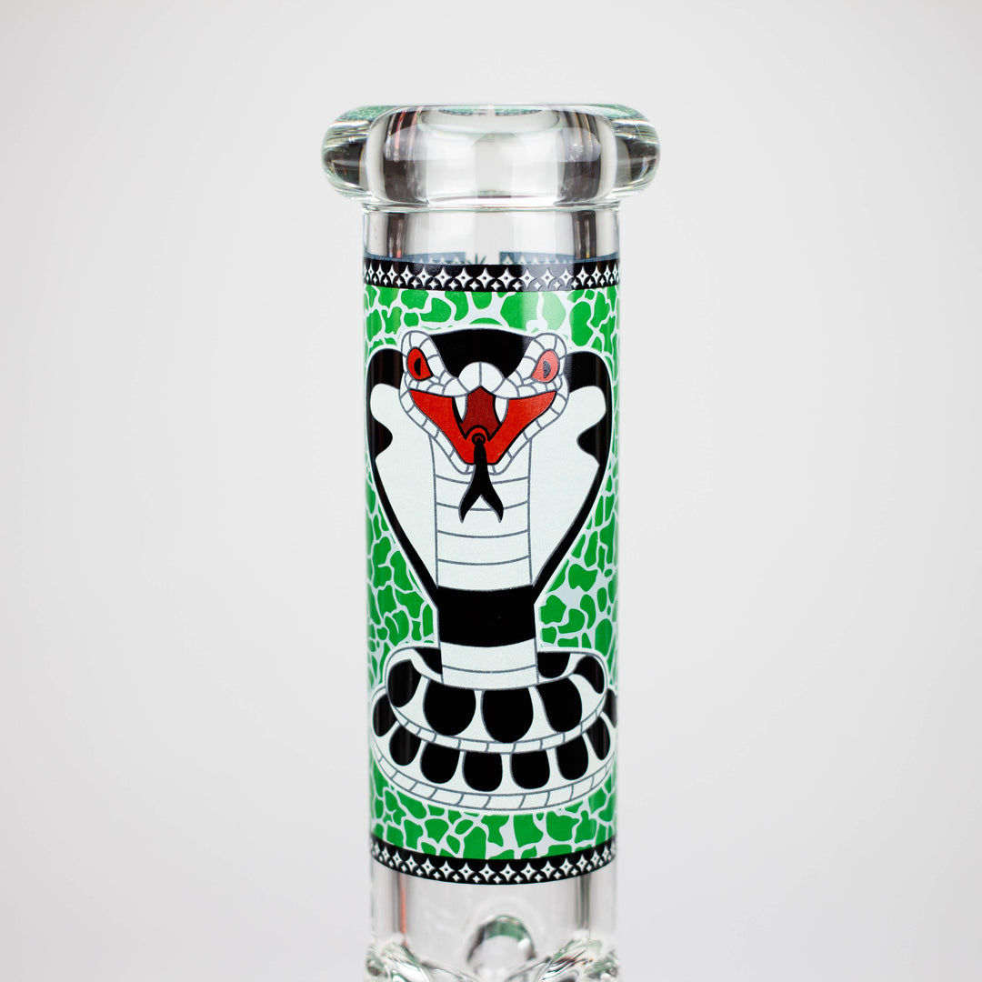 Fortune 12" 9mm Snake Glow in the dark Beaker Water Pipes_2