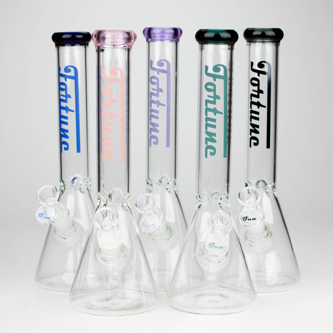 Fortune 12“ 4mm Color Accented Beaker Water Pipes_0