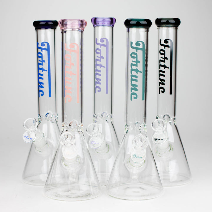 Fortune 12“ 4mm Color Accented Beaker Water Pipes_0