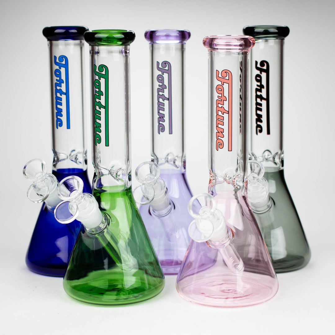 Fortune 10" 4mm Color Beaker Water Pipes_0