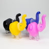 Elephant Frosted Glass Pipe - Assorted Colors 4.25"
