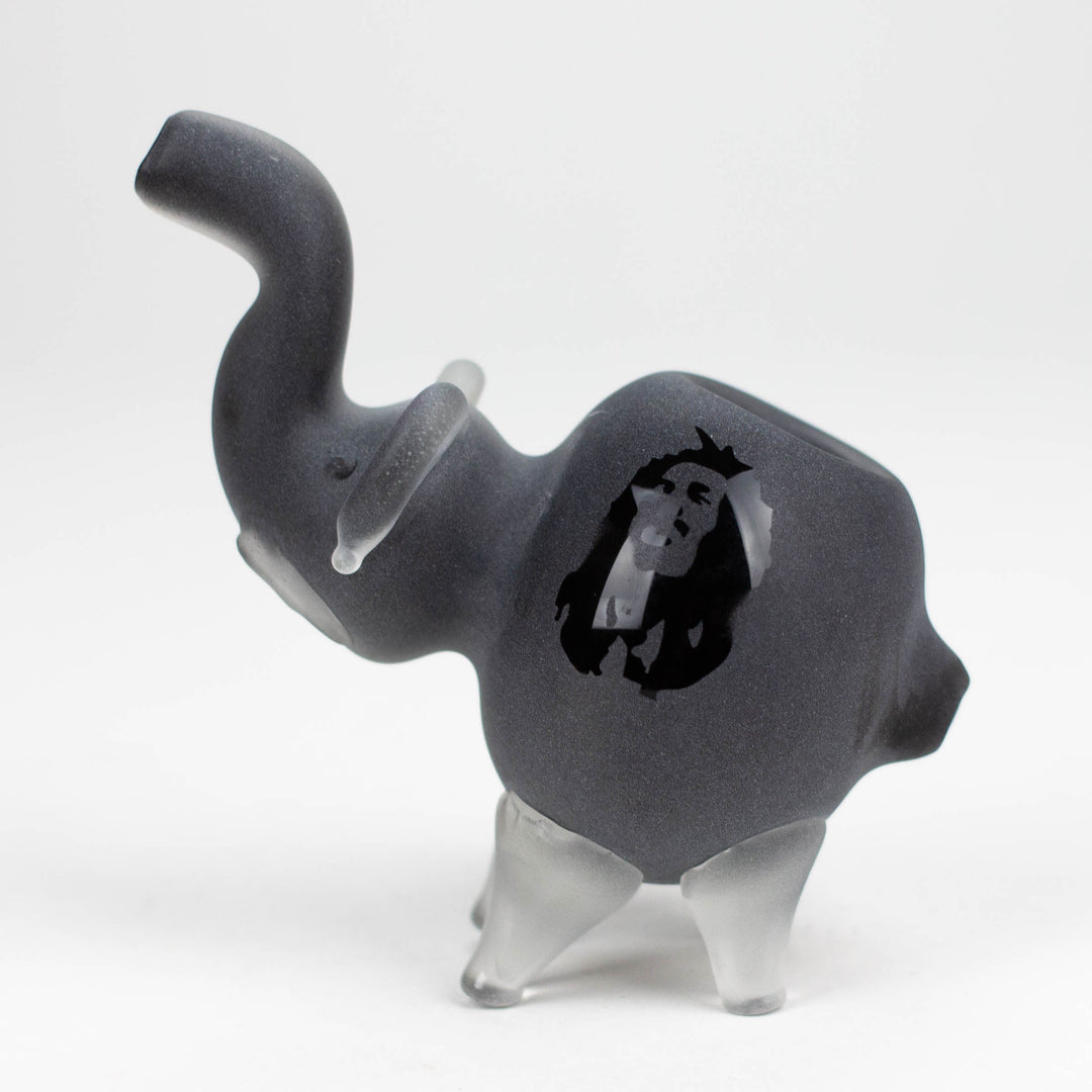 Elephant Frosted Glass Pipe - Assorted Colors 4.25"_2