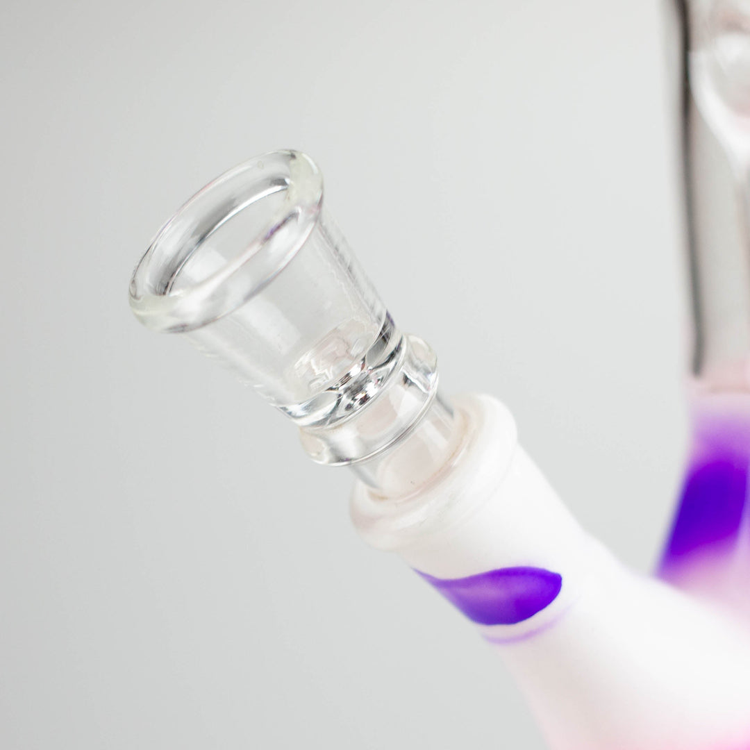 Blue n Mauve Strips Dome Percolator Bong 8"_4