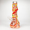 Resin 3D artwork 7mm glass beaker water pipes 13"