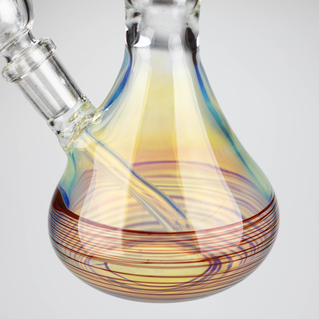 Glod fumed glass pipe 8"_5