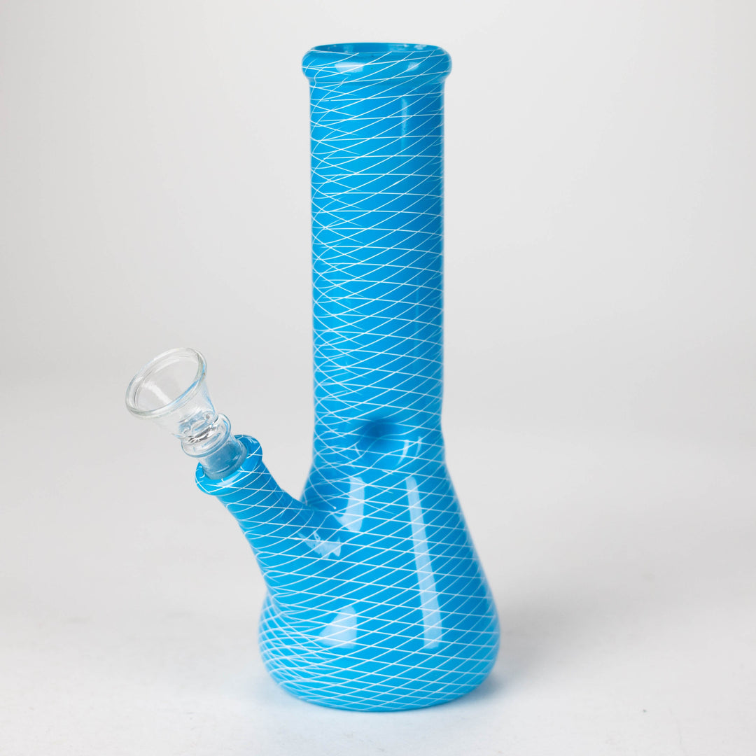 Web designed assorted color beaker glass pipes 8"_0