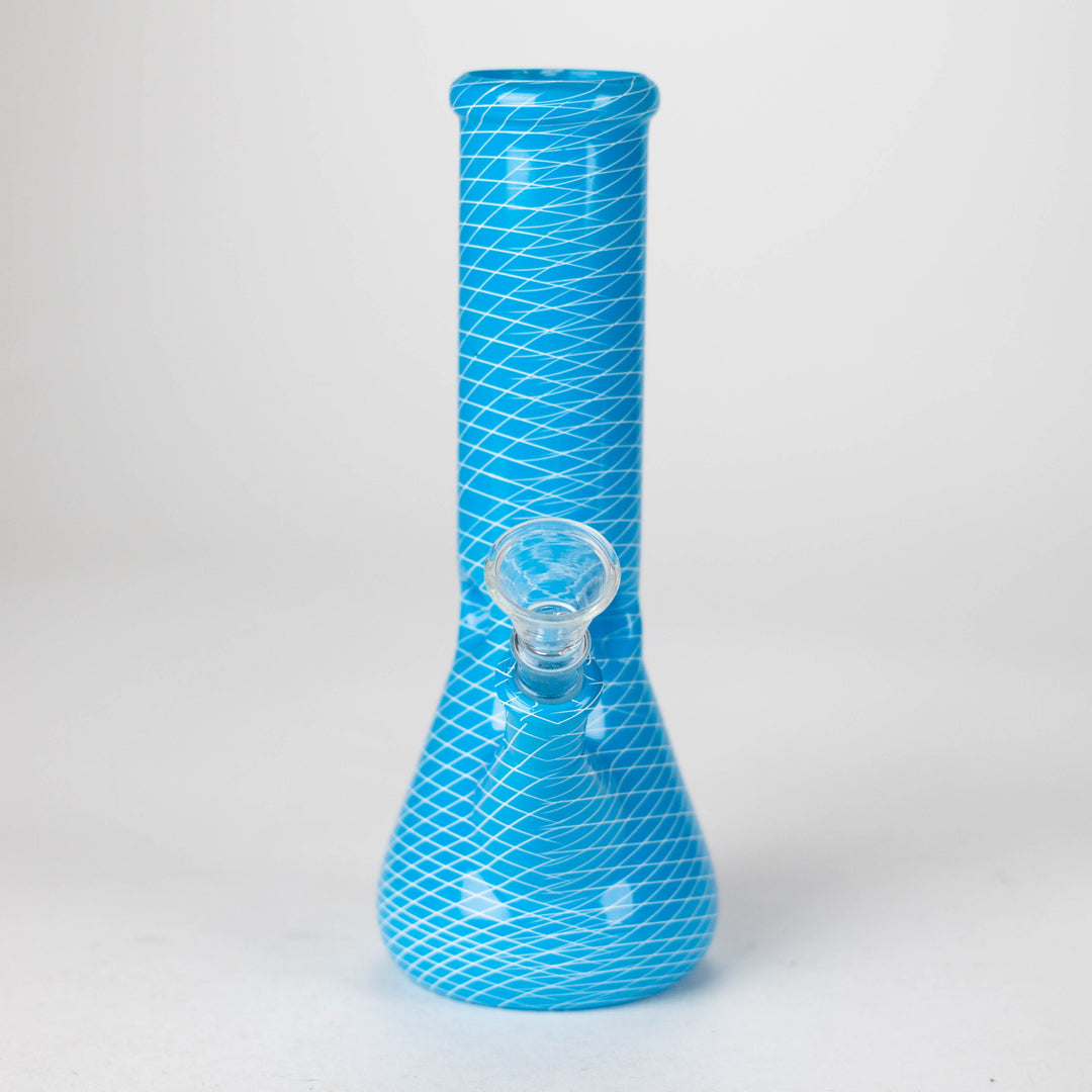 Web designed assorted color beaker glass pipes 8"_2