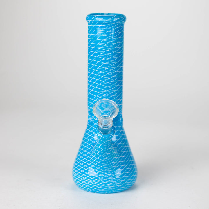 Web designed assorted color beaker glass pipes 8"_2