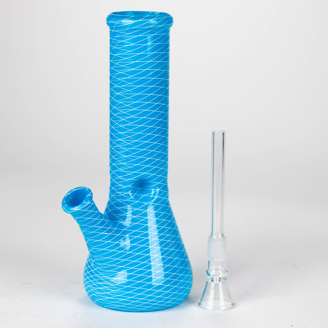 Web designed assorted color beaker glass pipes 8"_6