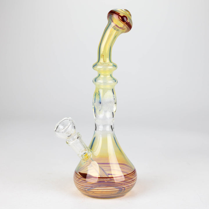 Glod fumed glass pipe 8"_0