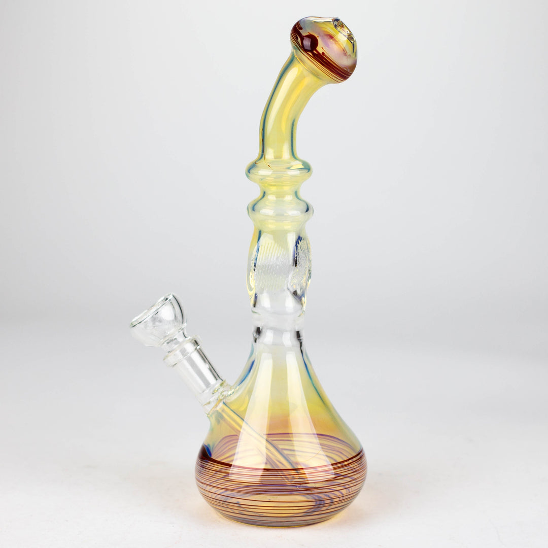 Glod fumed glass pipe 8"_1