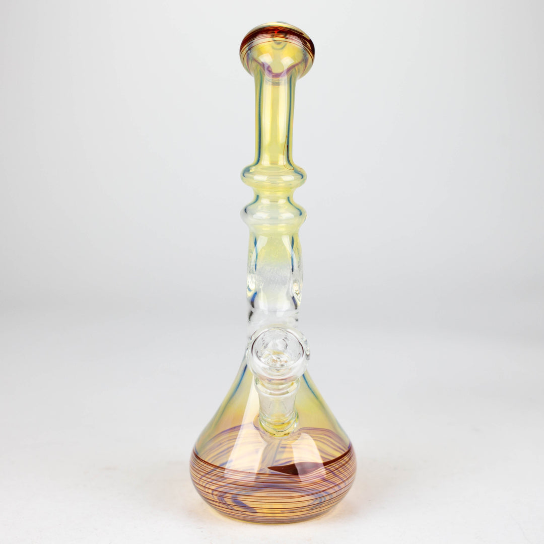 Glod fumed glass pipe 8"_2