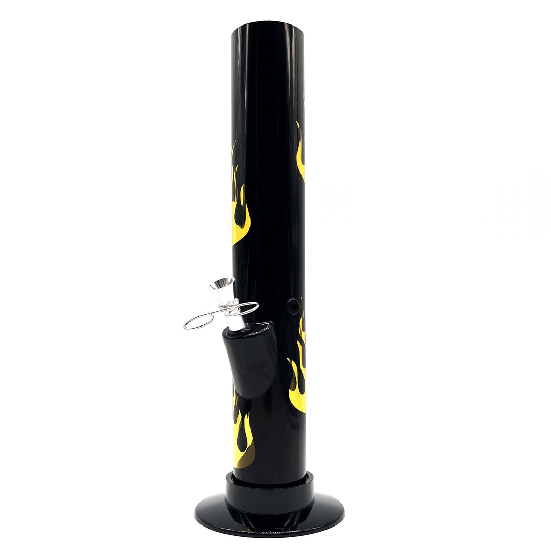 BLACK Acrylic Water Pipe Bong  , Assorted Pattern Color 12"_2