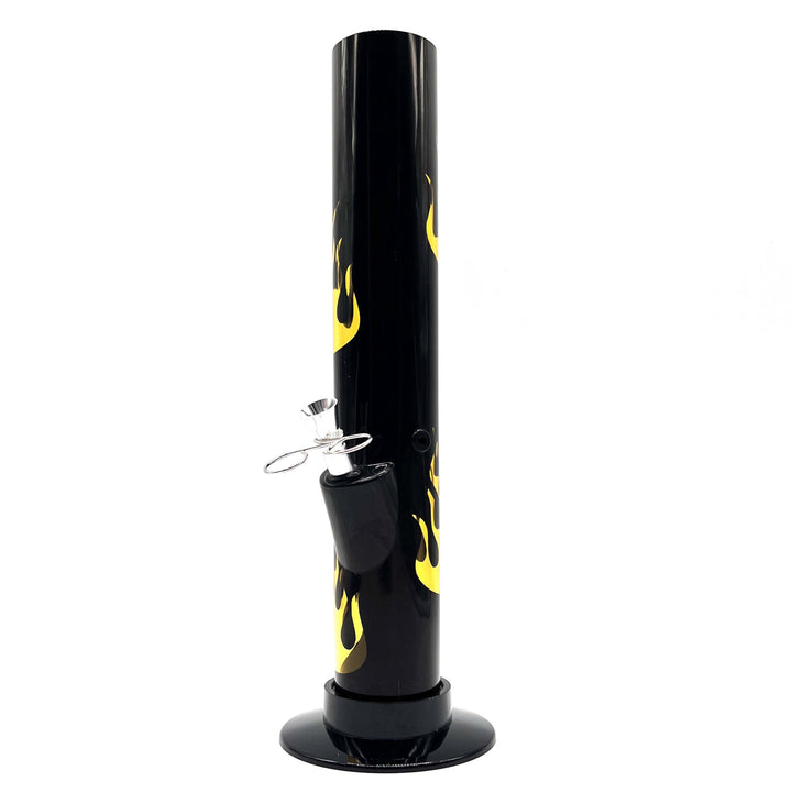 BLACK Acrylic Water Pipe Bong  , Assorted Pattern Color 12"_2