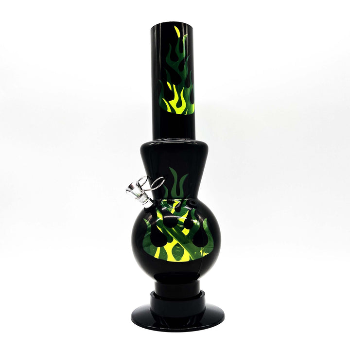BLACK Acrylic Water Pipe Bong  , Assorted Pattern Color 12"_5