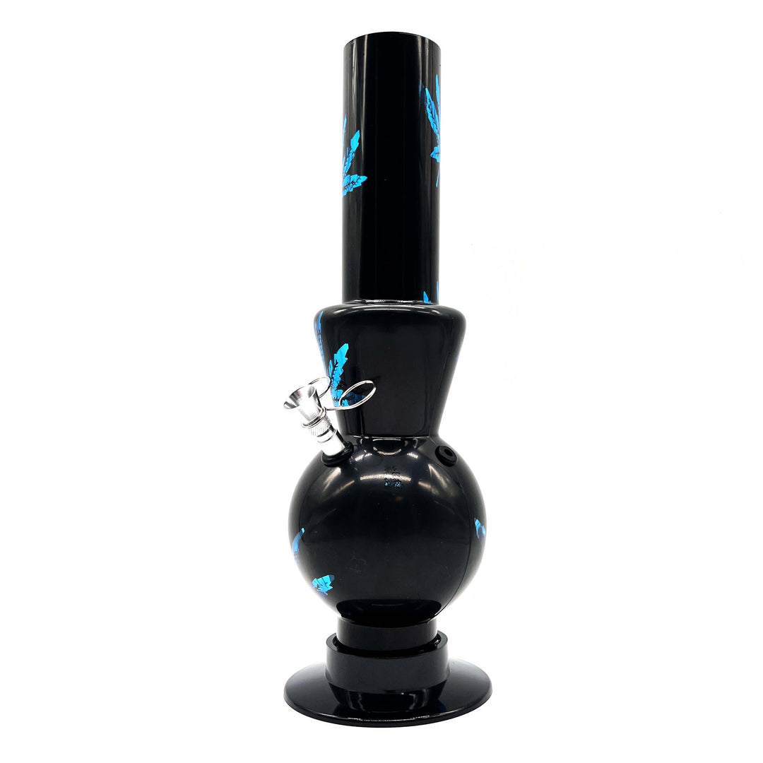 BLACK Acrylic Water Pipe Bong  , Assorted Pattern Color 12"_4