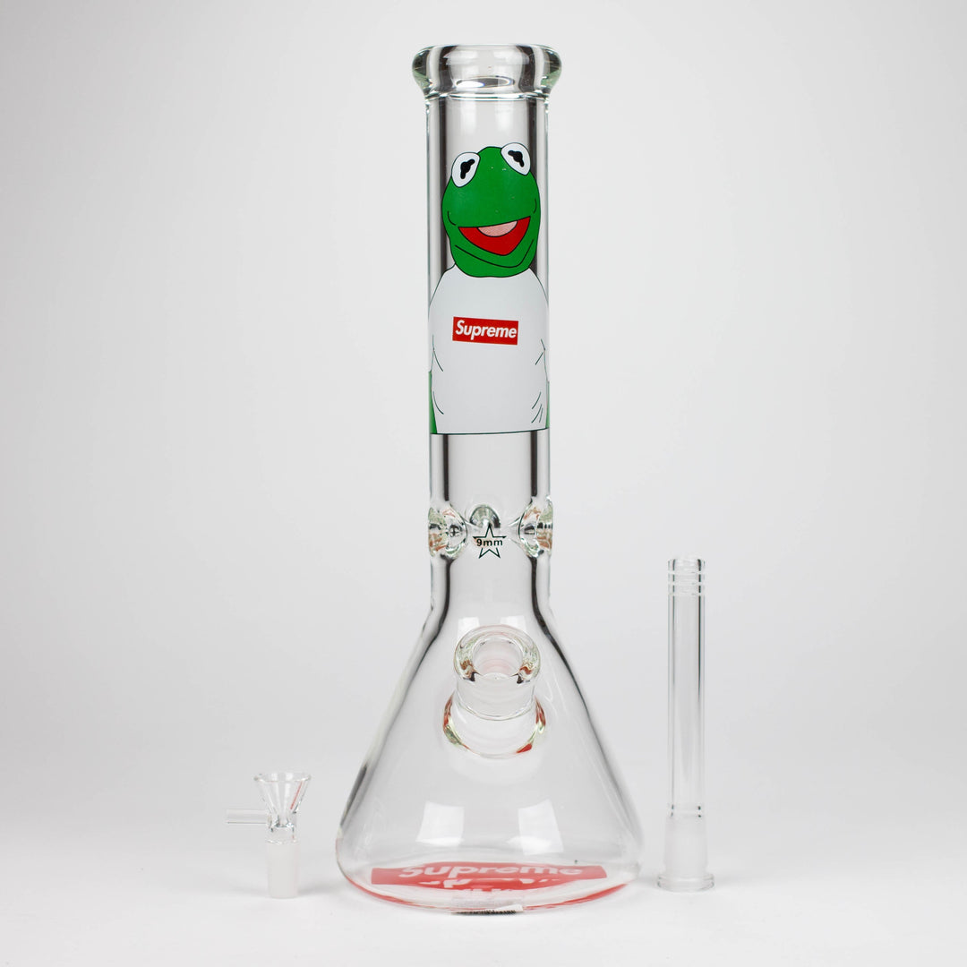 Brand 9mm glass water pipes 14"_11