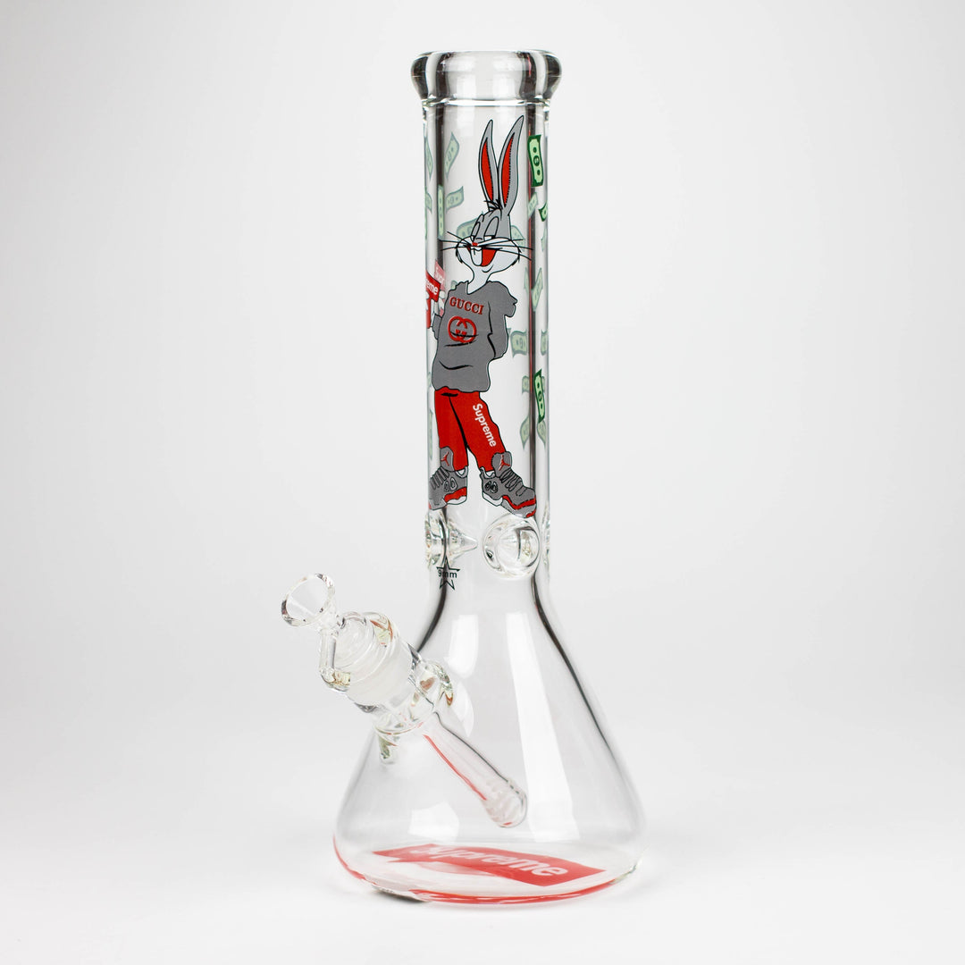 Brand 9mm glass water pipes 14"_4