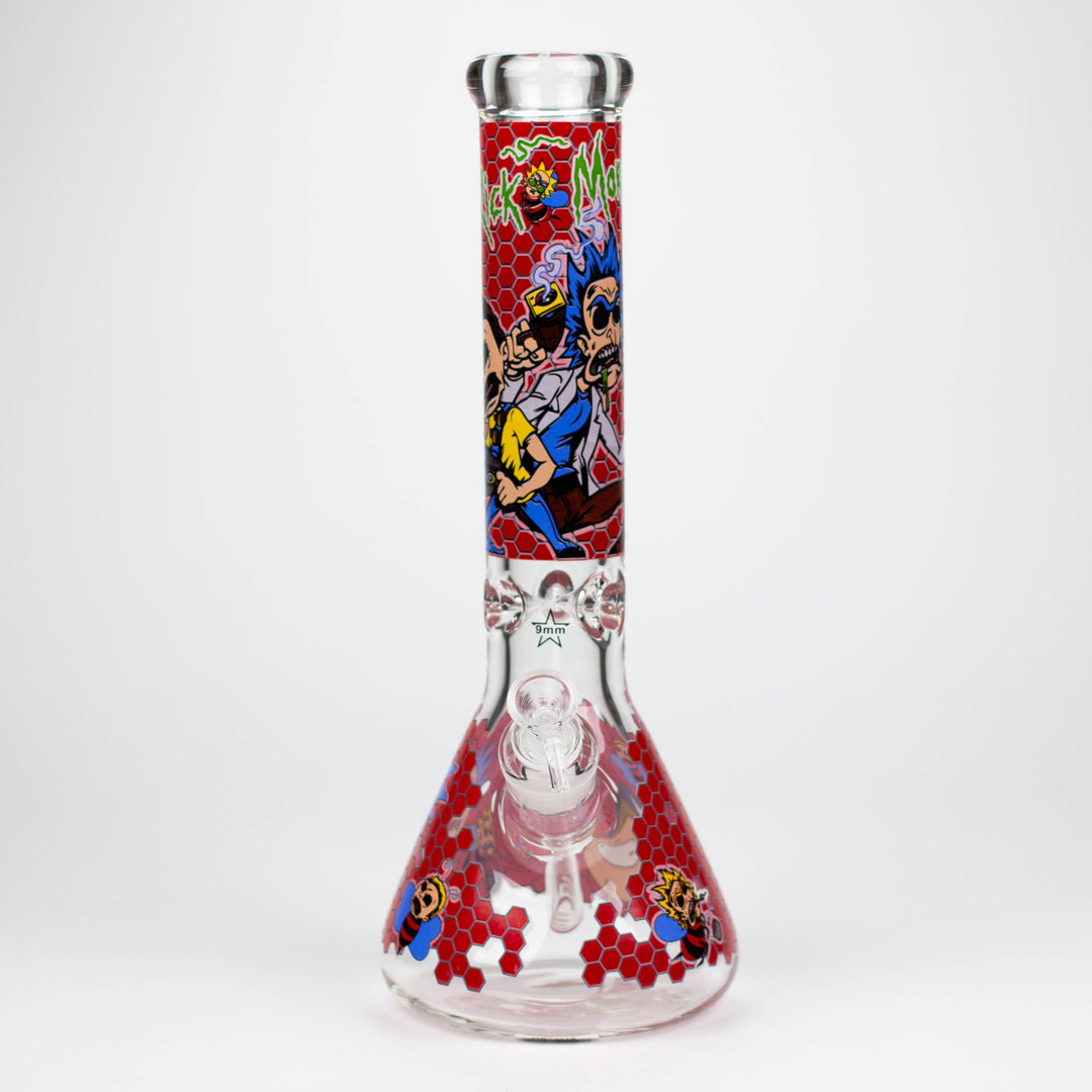 RM Cartoon 9mm glass water pipes 14"_7