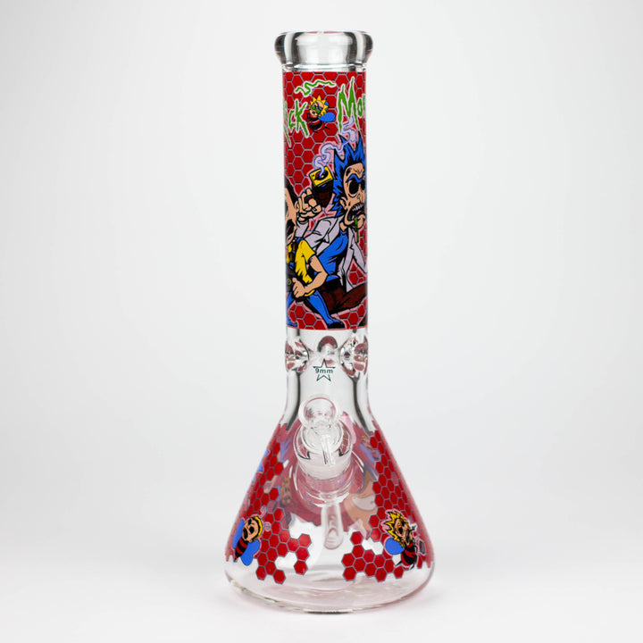 RM Cartoon 9mm glass water pipes 14"_7