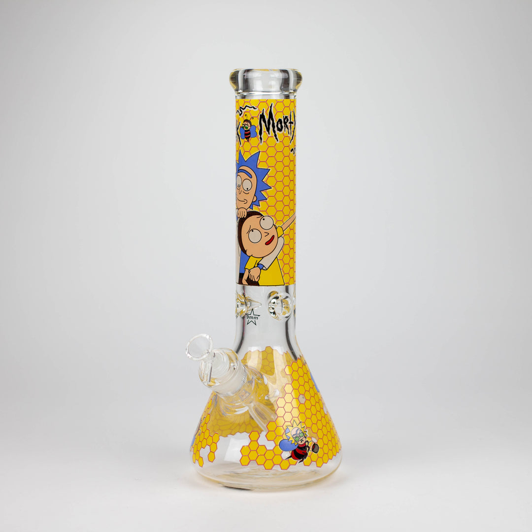 RM Cartoon 9mm glass water pipes 14"_12