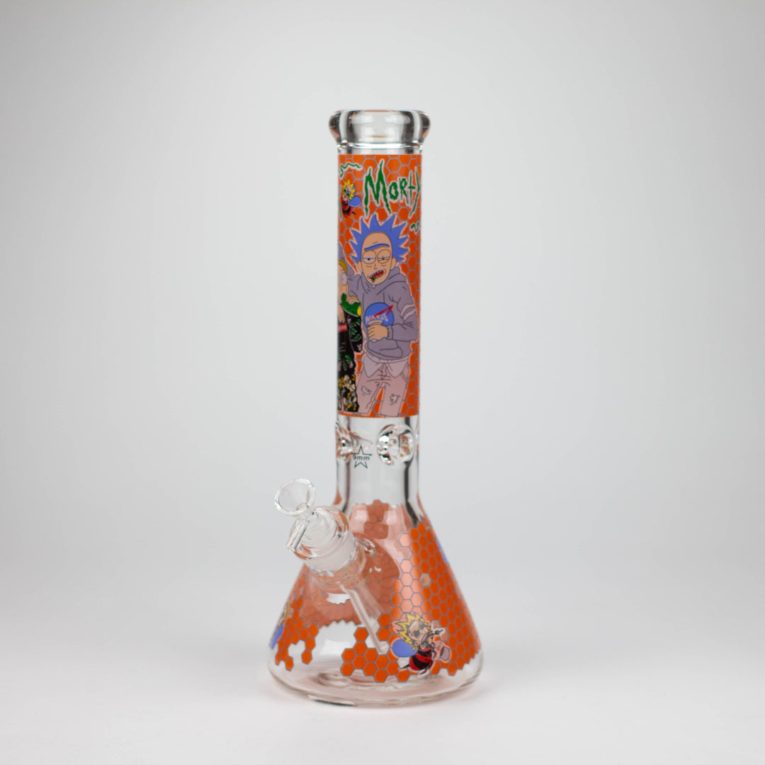 RM Cartoon 9mm glass water pipes 14"_2