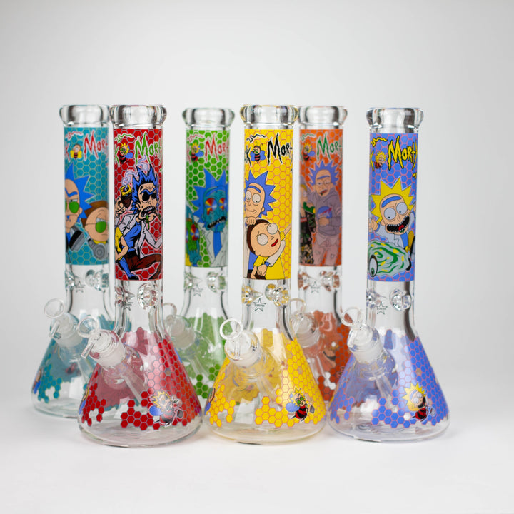 RM Cartoon 9mm glass water pipes 14"_0