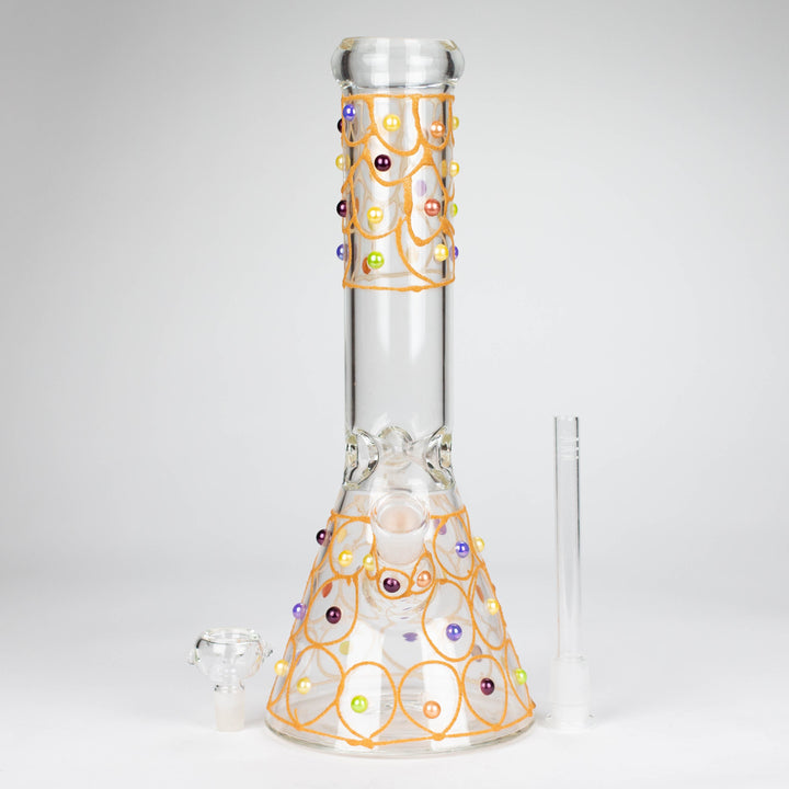 Royal conical hand crafted glass water pipes 12"_7