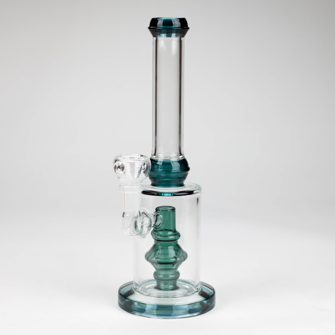 Color accented glass water bong with diffuser 10"_3