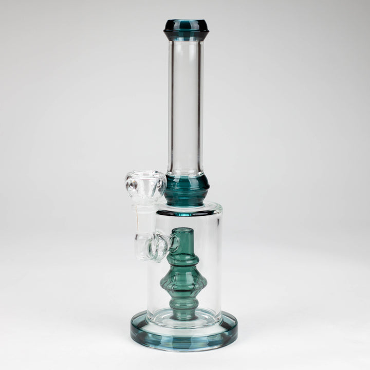 Color accented glass water bong with diffuser 10"_3
