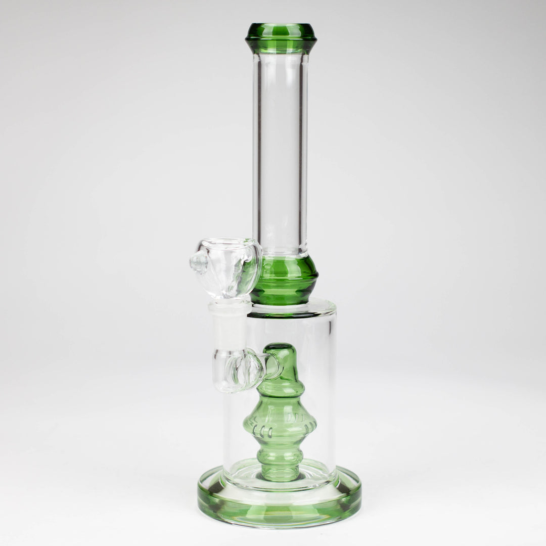 Color accented glass water bong with diffuser 10"_4