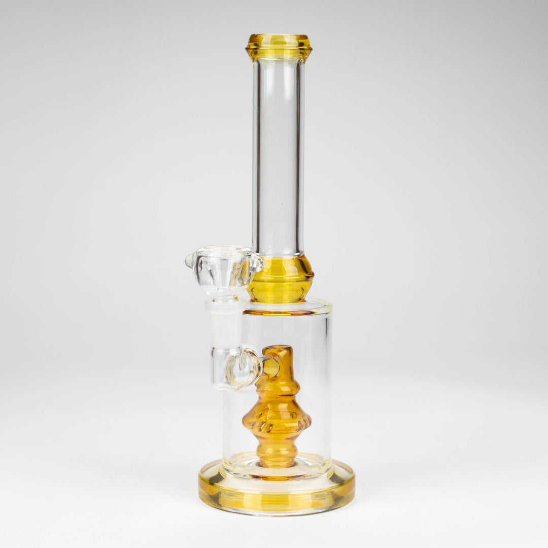 Color accented glass water bong with diffuser 10"_6