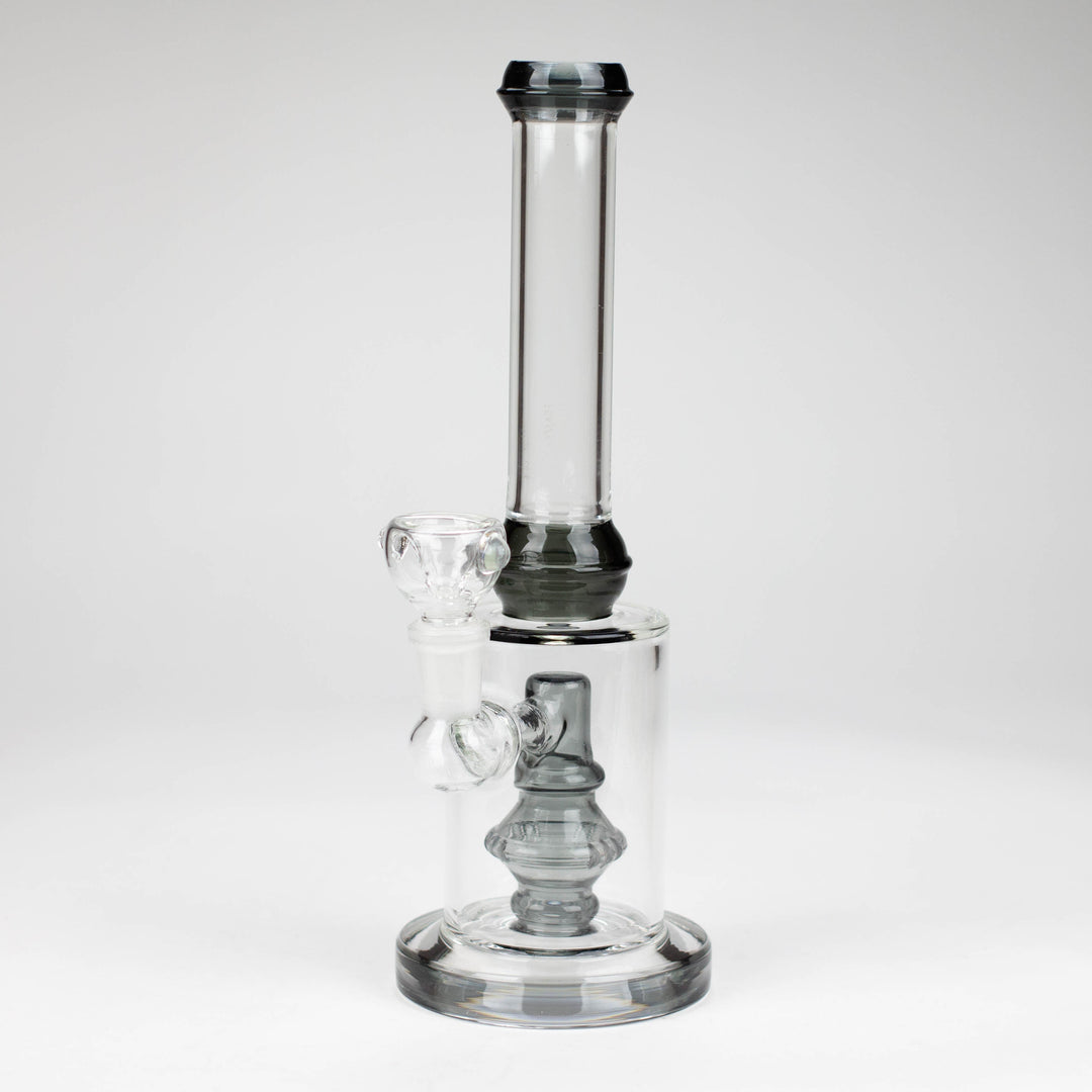 Color accented glass water bong with diffuser 10"_7