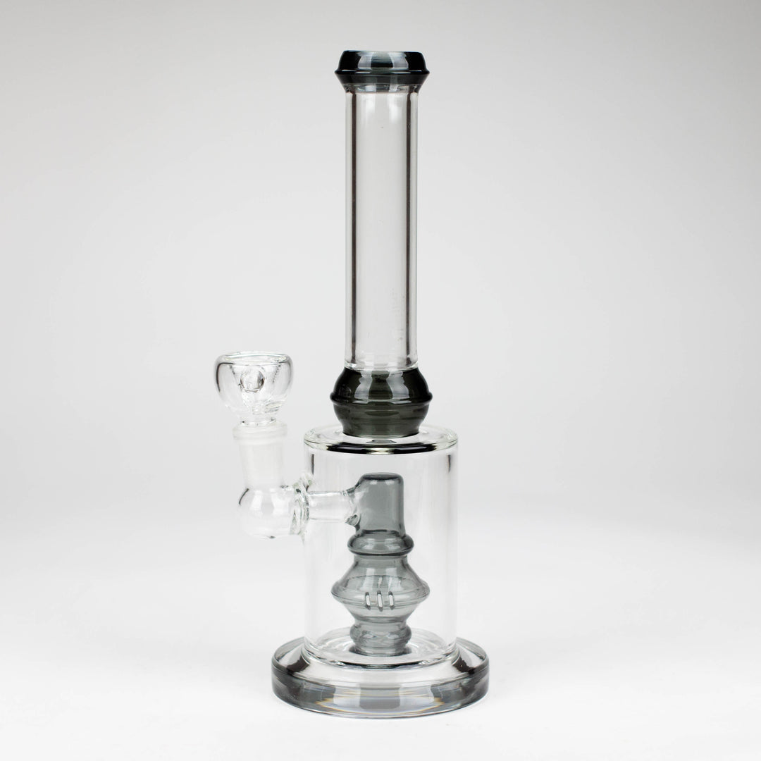 Color accented glass water bong with diffuser 10"_8
