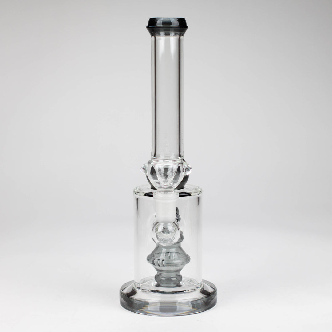 Color accented glass water bong with diffuser 10"_9