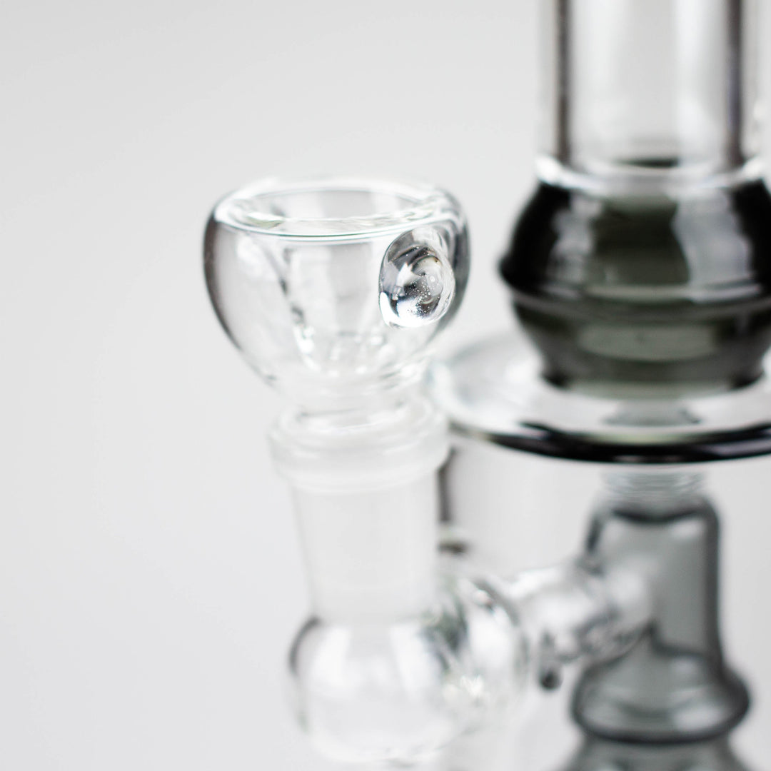 Color accented glass water bong with diffuser 10"_10