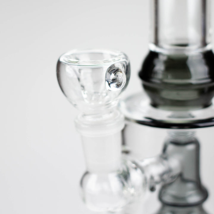 Color accented glass water bong with diffuser 10"_10