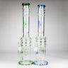 H2O 18" 7mm glass bong with double layer honeycomb