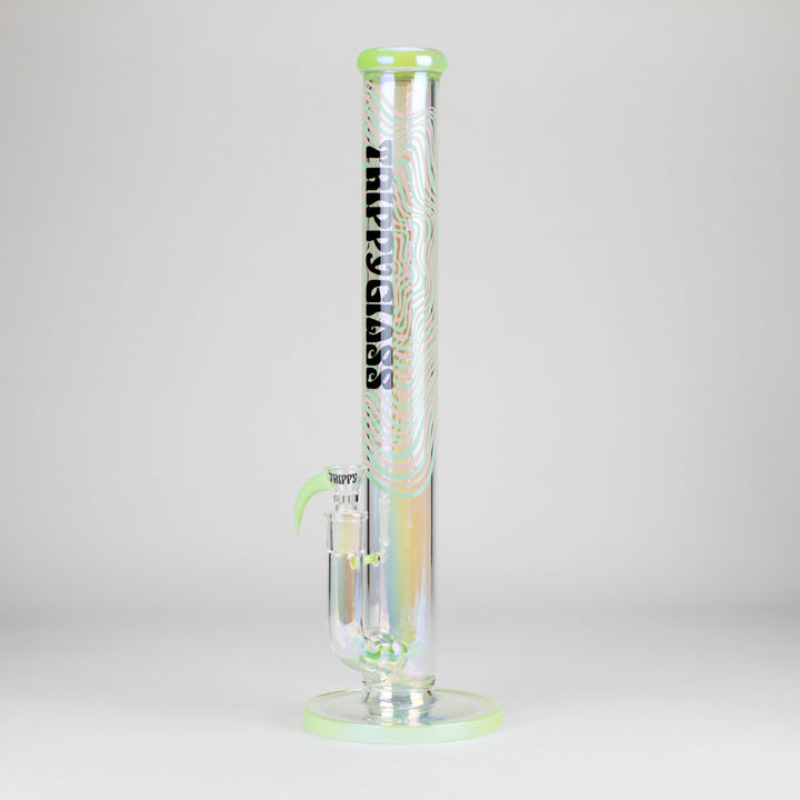 Trippy Glass 17" Holographic Double Inline  Straight Tube Glass Water Pipes